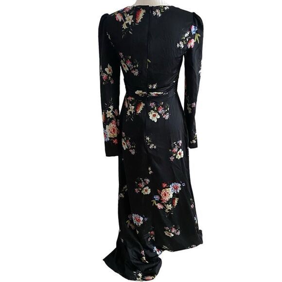 leena for Mac Duggal Faux Wrap Floral Gown Dress Size 2 - Picture 8 of 11